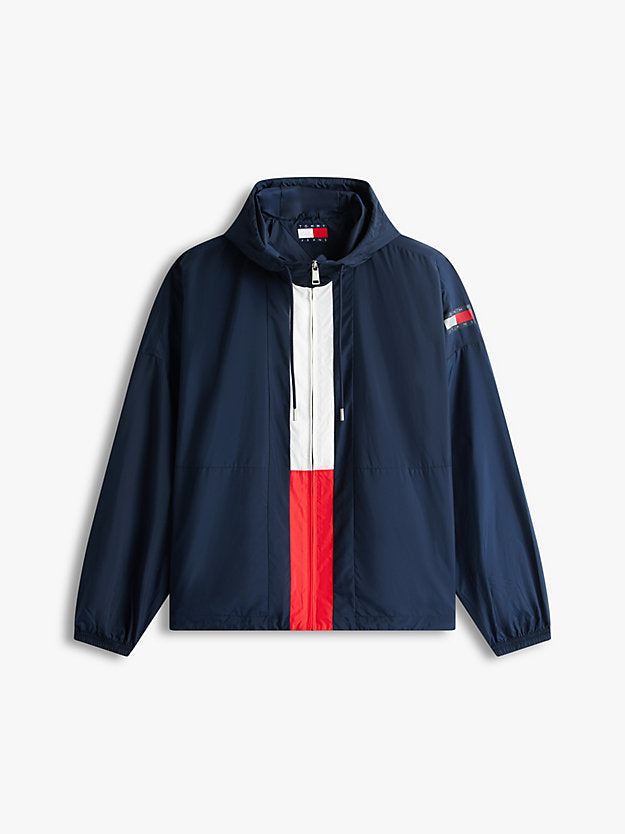 Oversized Colour-Blocked Water Repellent Chicago Windbreaker
