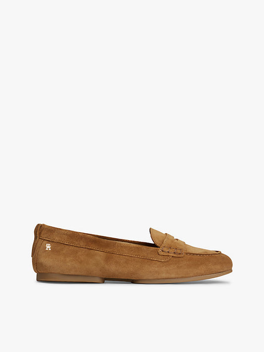 Monogram Flexible Suede Loafer Ballerinas