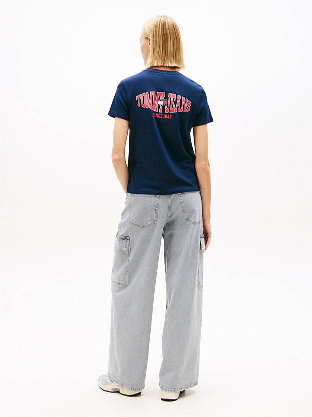 Wavy Flag Back Logo Jersey T-Shirt