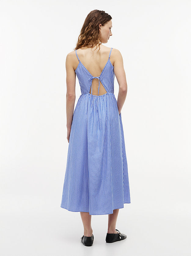 Crinkle Poplin Strap Maxi Dress
