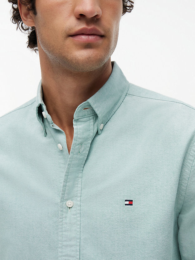Regular Fit Flag Embroidery Oxford Shirt