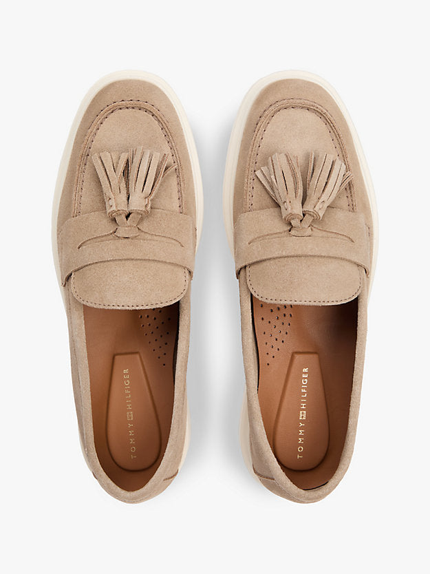 Lightweight Suede Tassel Loafers