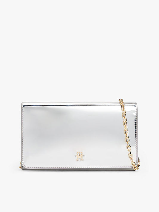 Metallic Chain Strap Clutch