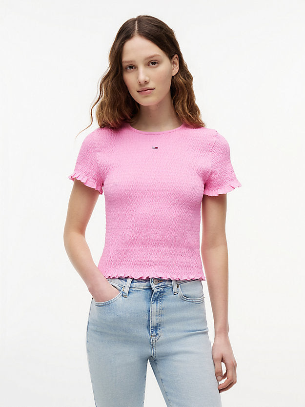 Smock Flag Embroidery Slim T-Shirt