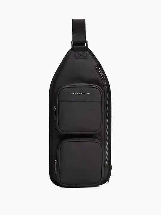 Metal Logo Sling Backpack