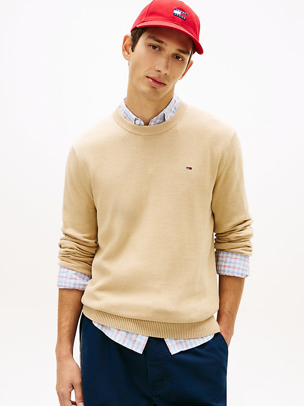 Flag Embroidery Lightweight Slim Jumper