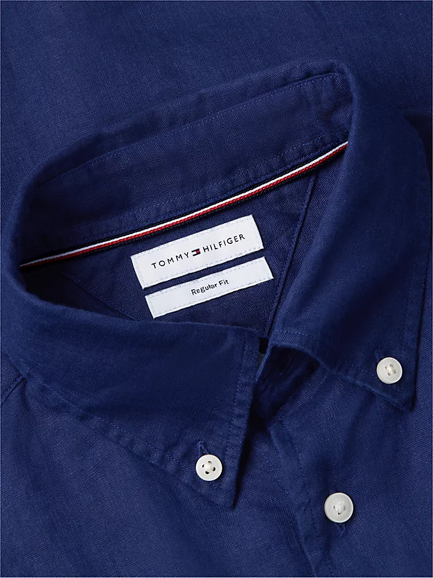 Regular Fit Washed Pure Linen Shirt
