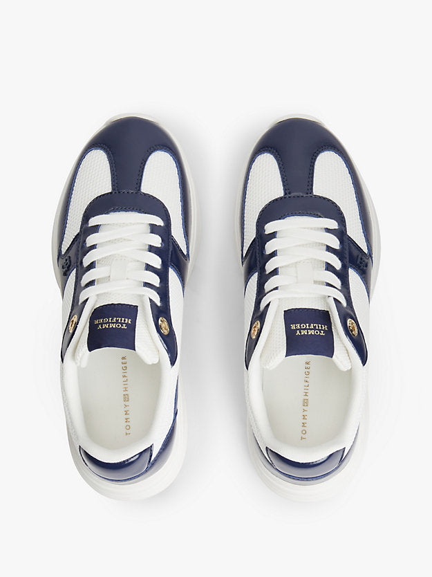 Monogram Mixed Texture Leather Trainers