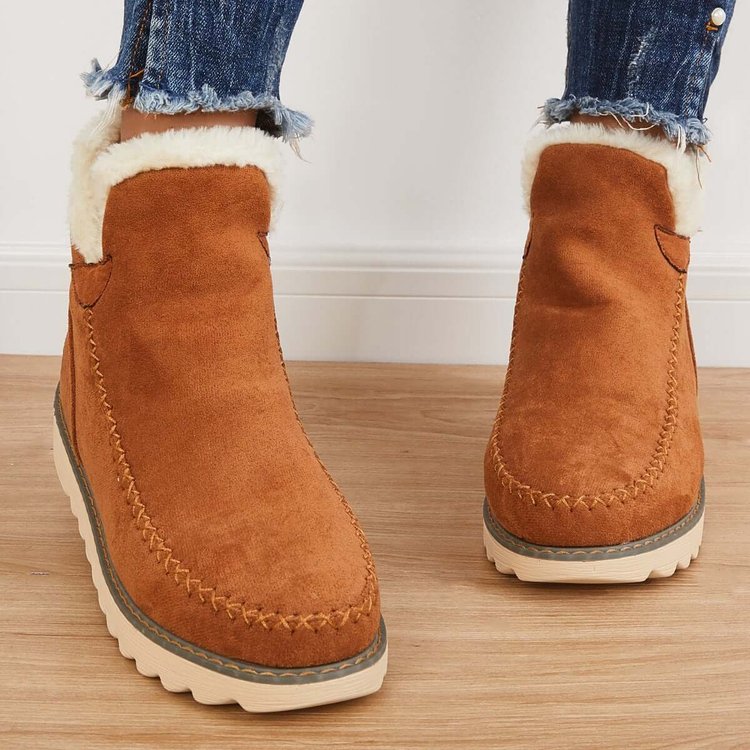 Klassische rutschfeste Knöchel-Schneestiefel für Damen