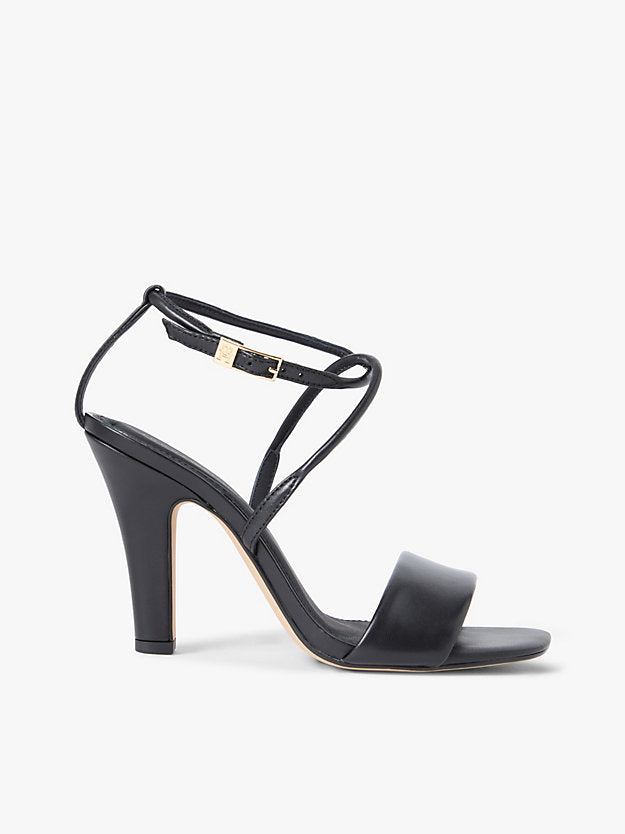 Leather Open Toe High Heels