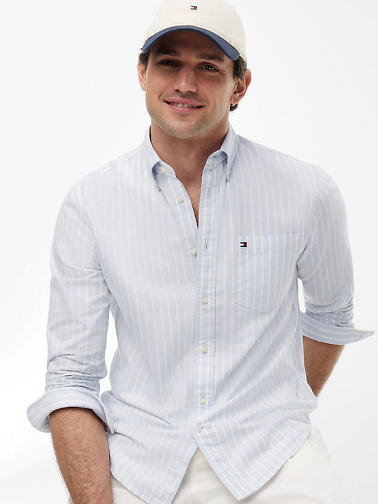 Regular Fit Wide Stripe Oxford Shirt