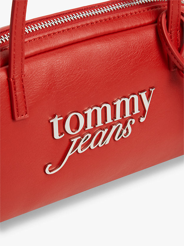 Metal Logo Charm Shoulder Bag