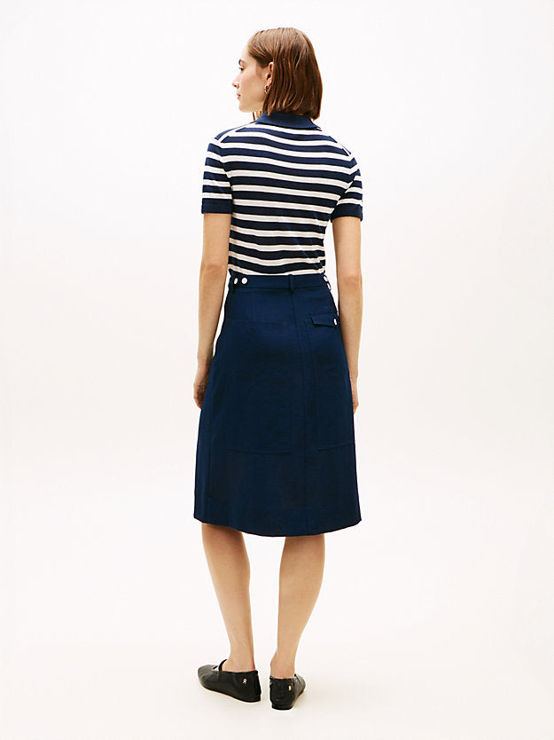 Tailored Utility A-Line Skirt