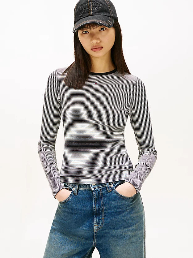 Slim Ribbed Long Sleeve T-Shirt