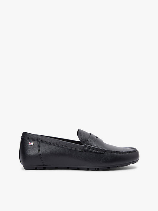 Leather Enamel Flag Driver Shoes