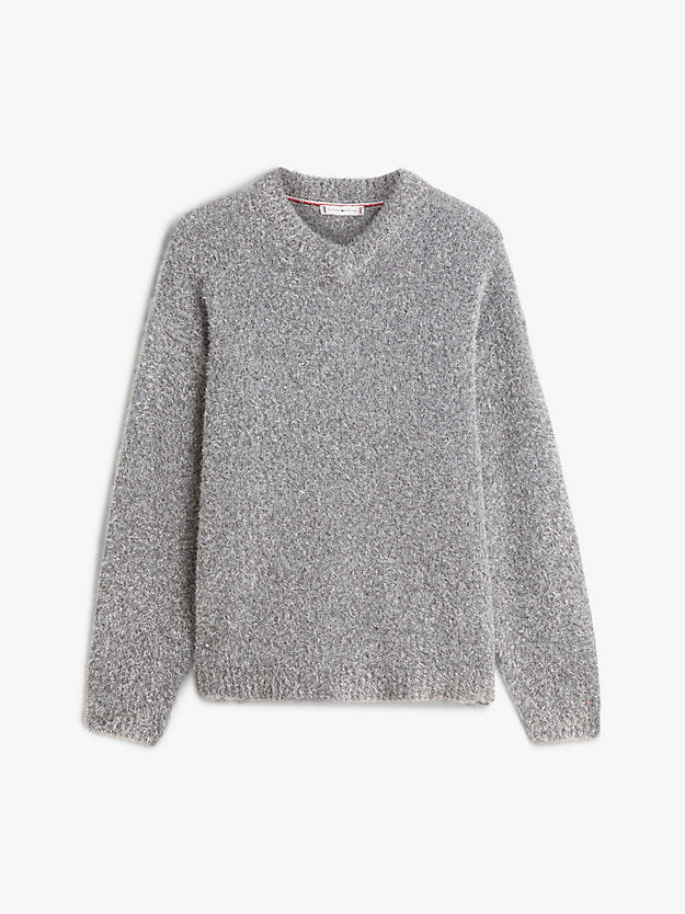 Festive Wool Blend Relaxed V-Neck Jumper