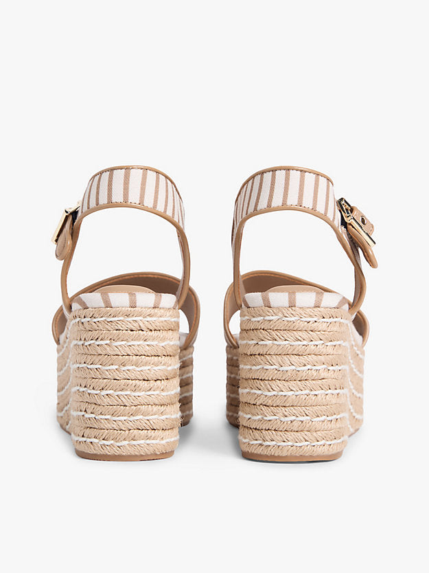 Breton Stripe Platform Wedge Espadrilles