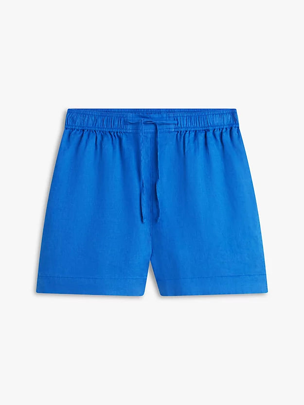 Flag Embroidery Pure Linen Shorts