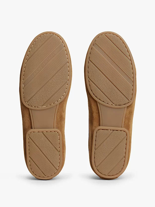 Monogram Flexible Suede Loafer Ballerinas