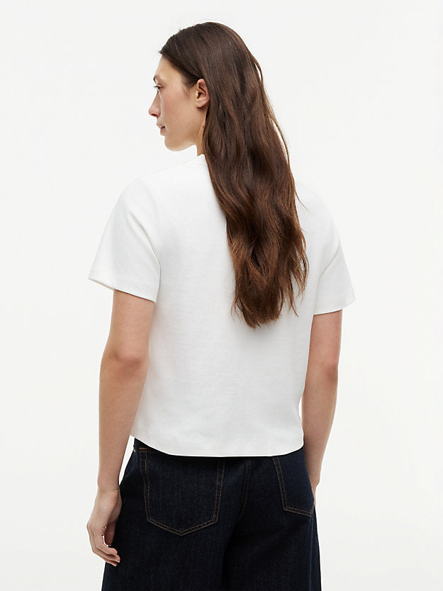Boxy Interlock Knit T-Shirt