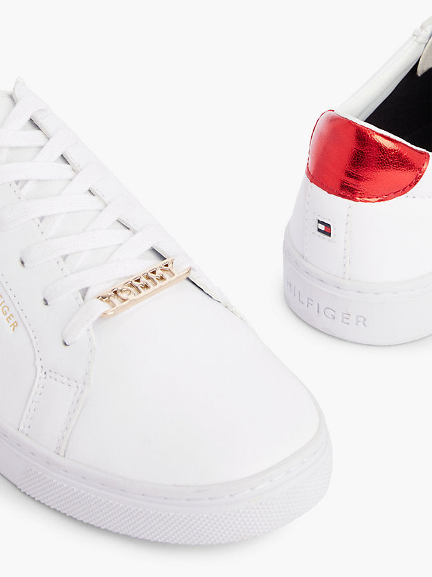Metallic Back Lace-Up Trainers
