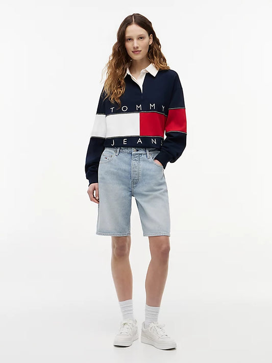 Relaxed Denim Bermuda Shorts