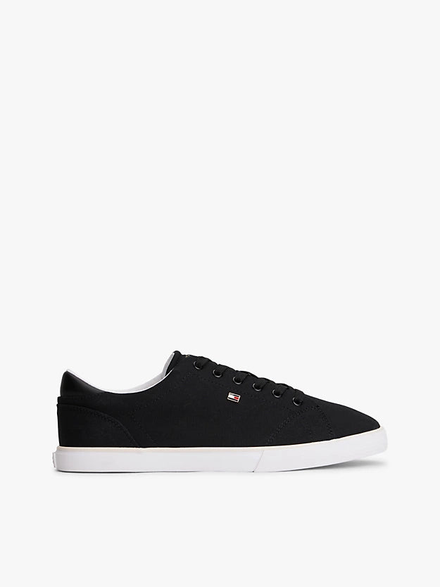 Low Profile Canvas Lace-Up Trainers