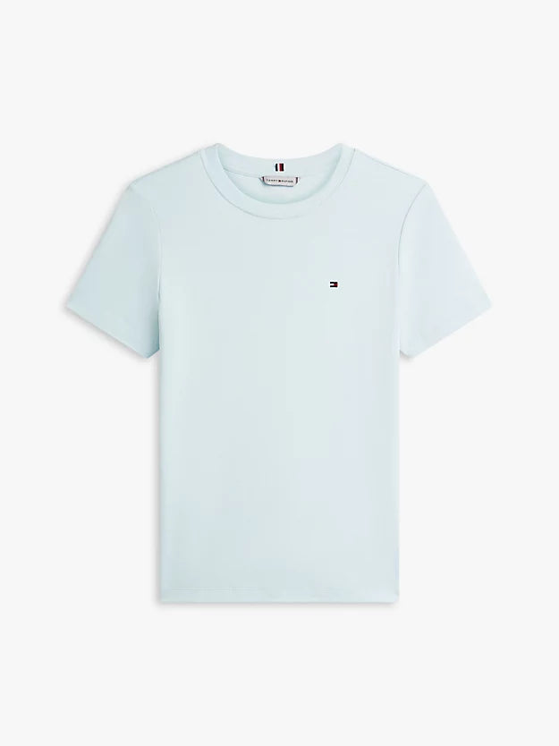 Flag Embroidery Slim Crew Neck T-Shirt