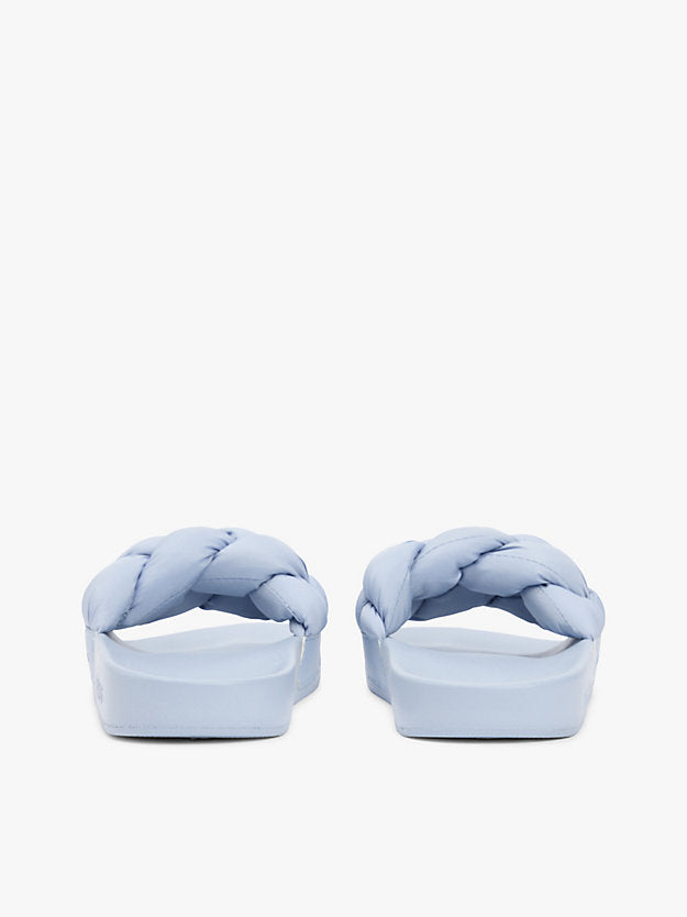 Embossed Braided Strap Slides