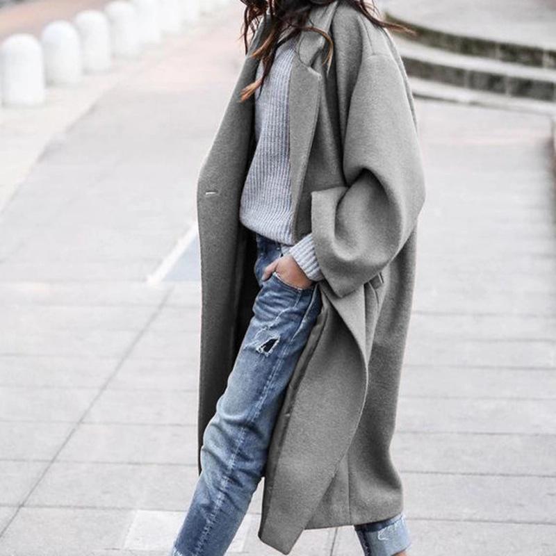 🔥Nur noch 36 Stück auf Lager – Oversize Retro Freizeit Windbreaker Einfarbig Warmer Mantel