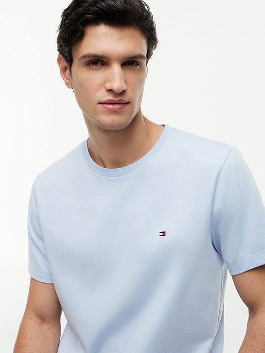 Flag Embroidery Jersey Crew Neck T-Shirt