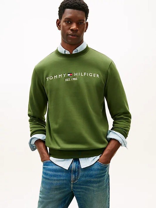 Logo Embroidery Fleece Sweatshirt