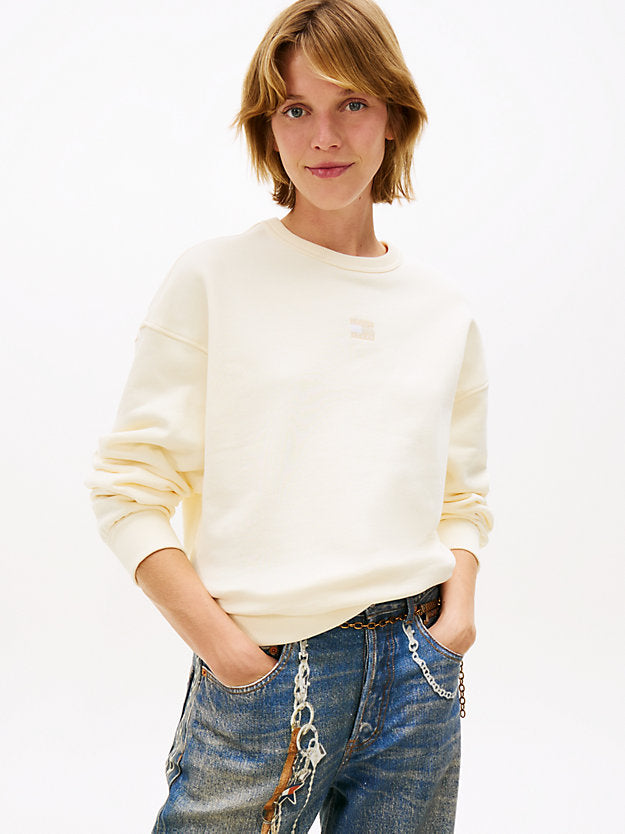Badge Boxy Fleece Sweatshirt