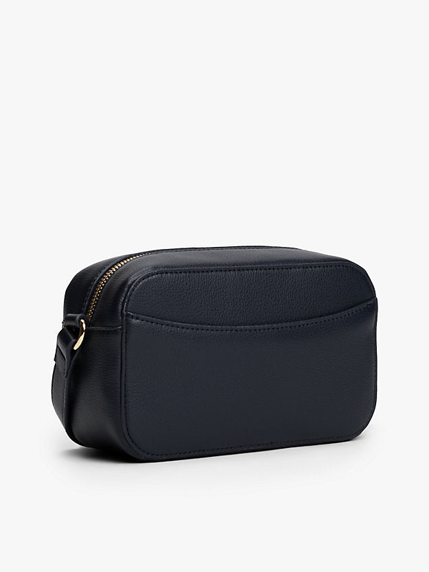 Metallic Logo Crossbody Camera Bag