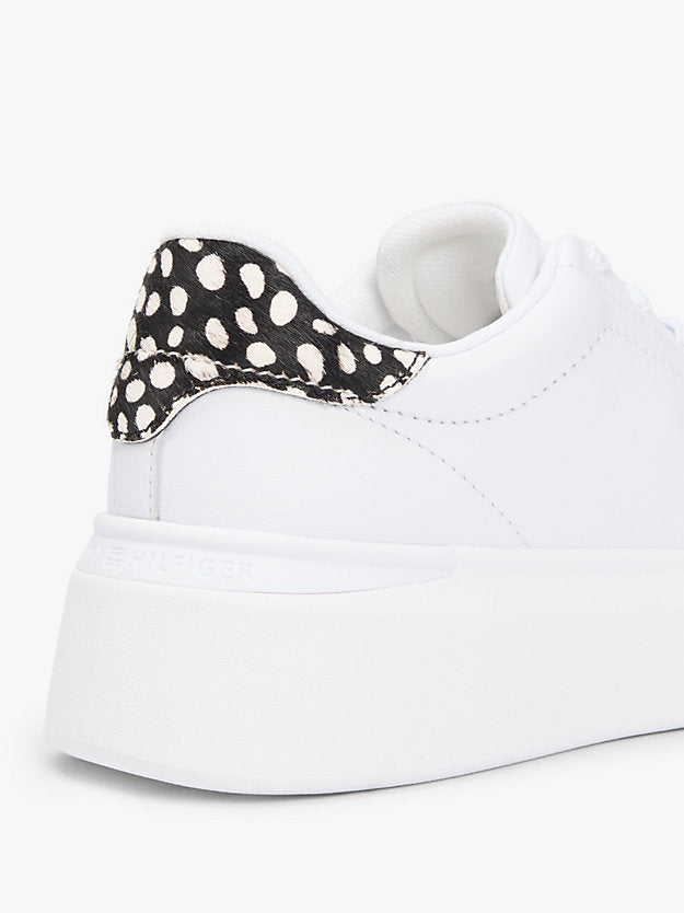 Snow Leopard Heel Leather Platform Trainers