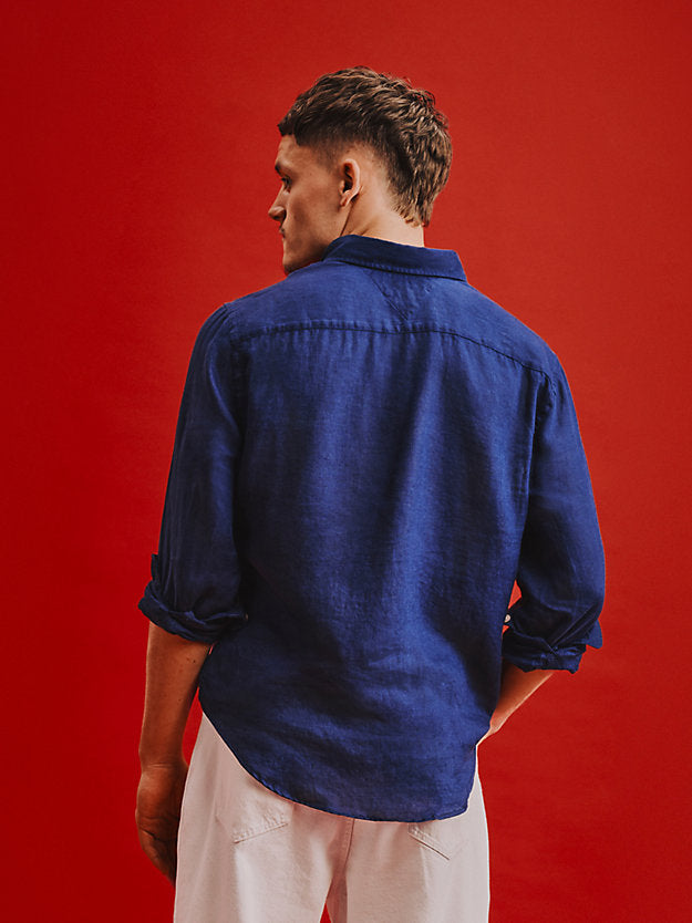 Regular Fit Washed Pure Linen Shirt