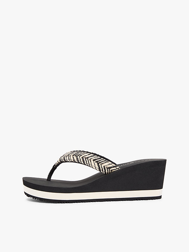 Rope Strap Wedge Flip-Flops