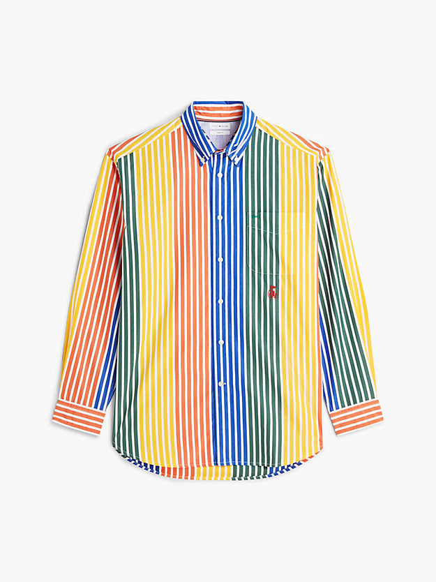 Relaxed Fit Multicolour Stripe Poplin Shirt