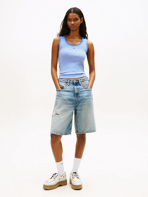 Distressed Loose Denim Shorts