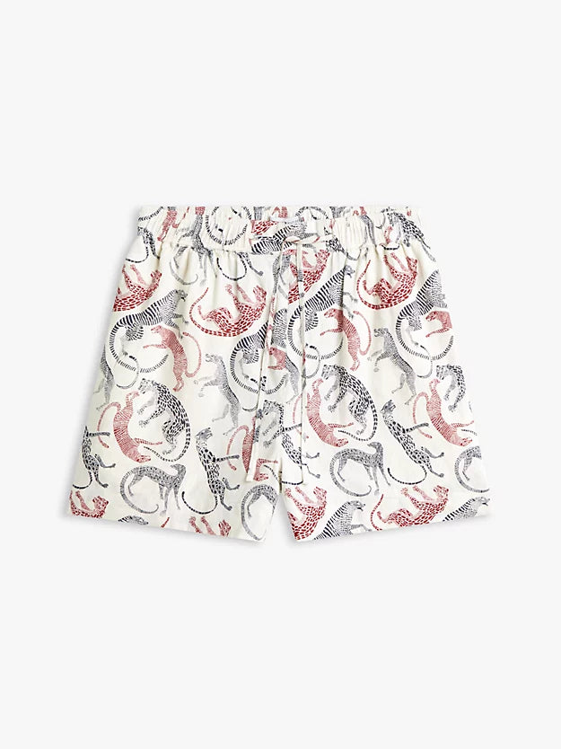 Flag Embroidery Pure Linen Shorts