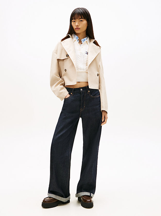 Water Repellent Relaxed Short Trench Coat