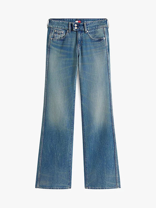 Whiskered Low Rise Bootcut Jeans