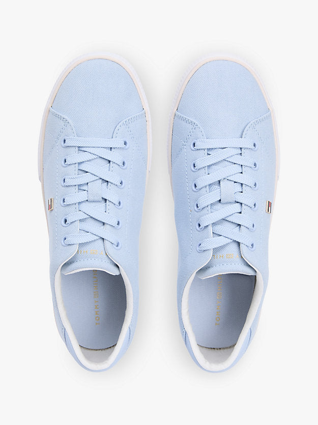 Low Profile Canvas Lace-Up Trainers