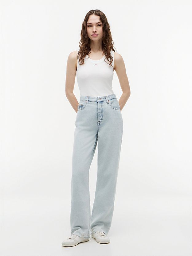 High Rise Slim Straight Jeans