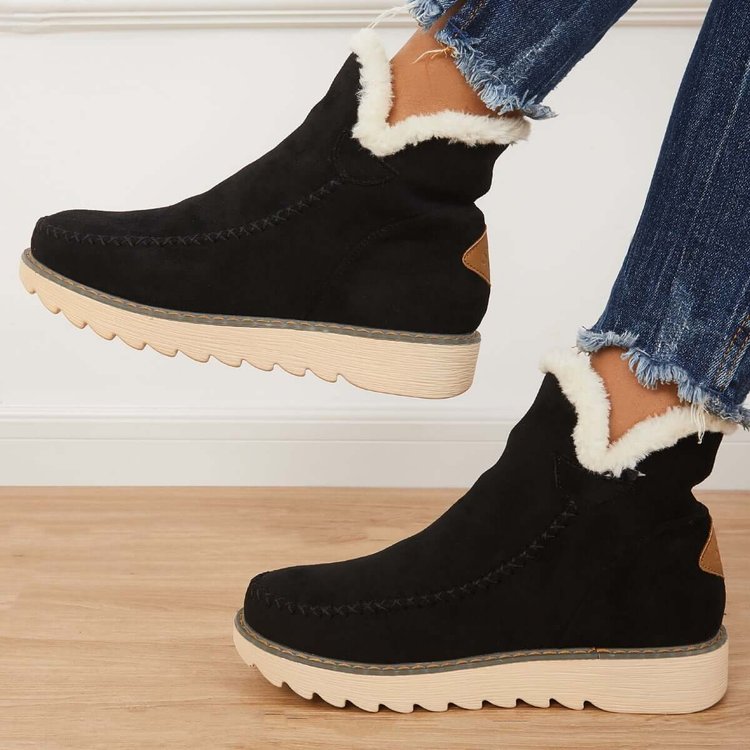 Klassische rutschfeste Knöchel-Schneestiefel für Damen
