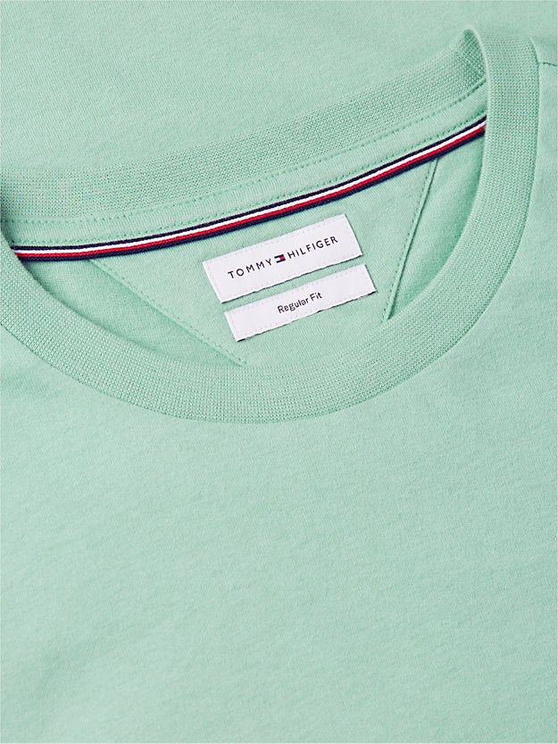Flag Embroidery Jersey Crew Neck T-Shirt