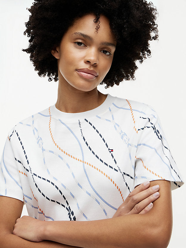 Boxy Interlock Knit T-Shirt
