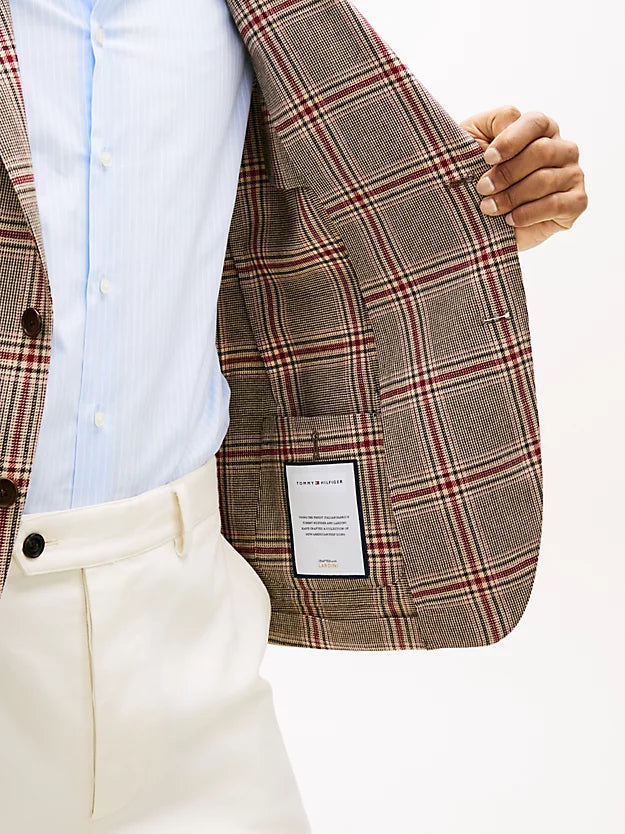 Regular Fit Check Single Breasted Blazer