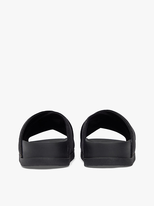 Denim Crossover Strap Lightweight Slides