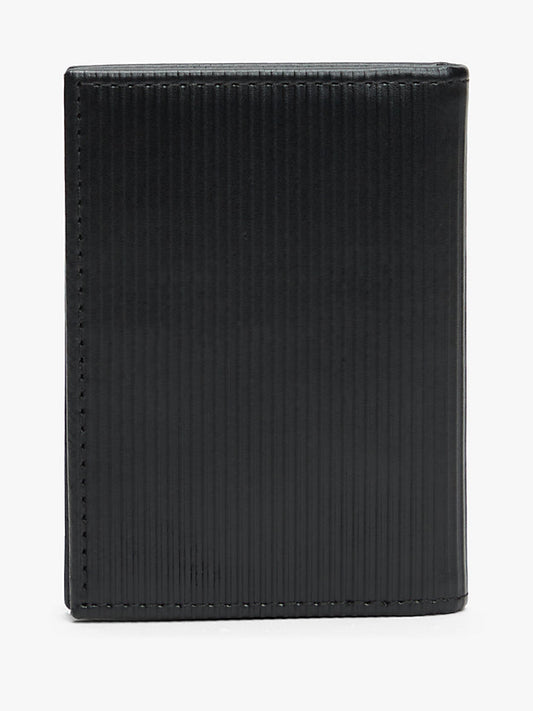 Ribbed Leather Card Wallet